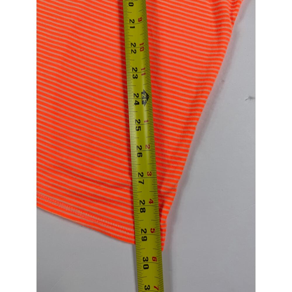 BCBGMAXAZRIA Neon Coral Stripe Dolman Sleeve Top Small - Picture 7 of 8